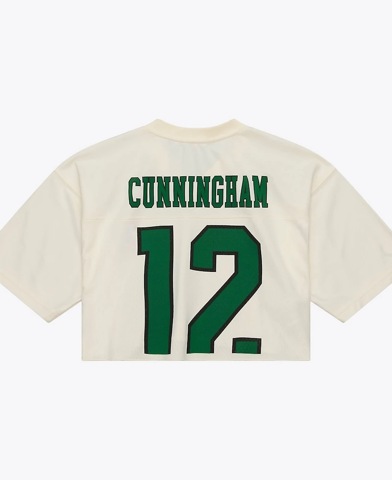 Mitchell & Ness Women's Randall Cunningham Cream Philadelphia Eagles Retired Player Cropped Fashion Jersey