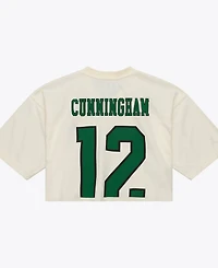Mitchell & Ness Women's Randall Cunningham Cream Philadelphia Eagles Retired Player Cropped Fashion Jersey