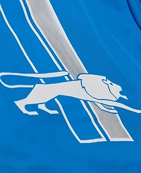 Mitchell & Ness Men's Blue Detroit Lions Coaches Full-Snap Hooded Windbreaker Jacket