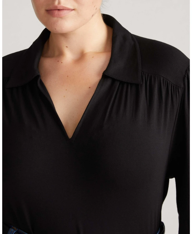 Universal Standard Plus Moore Liquid Jersey Blouse