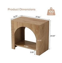 Slickblue 2-Tier End Table with Storage Shelf for Living Room