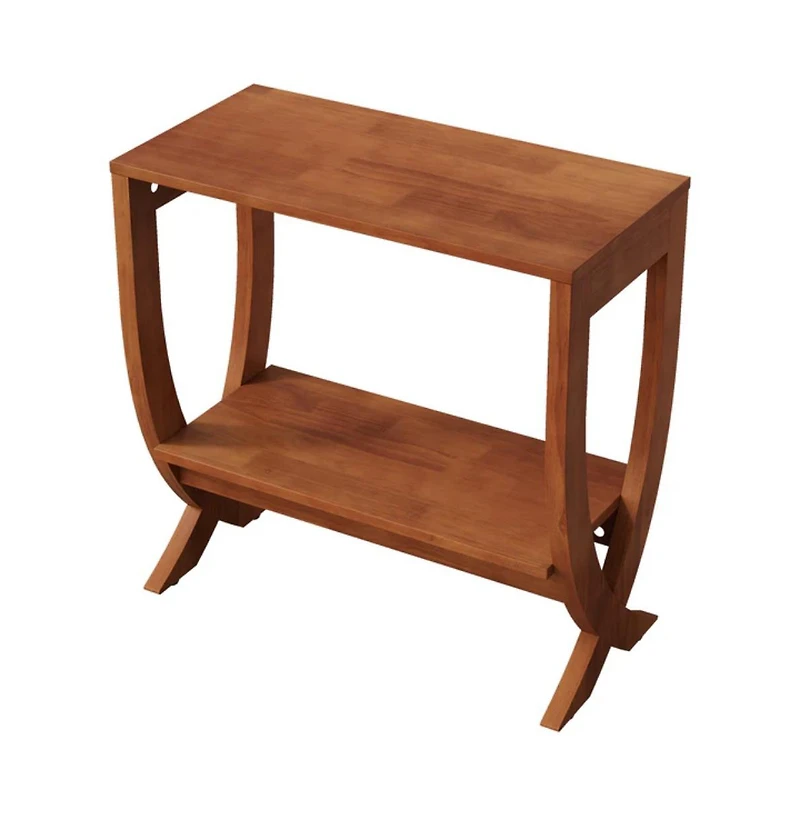 Slickblue Wooden End Table with Arched Legs for Living Room and Bedroom