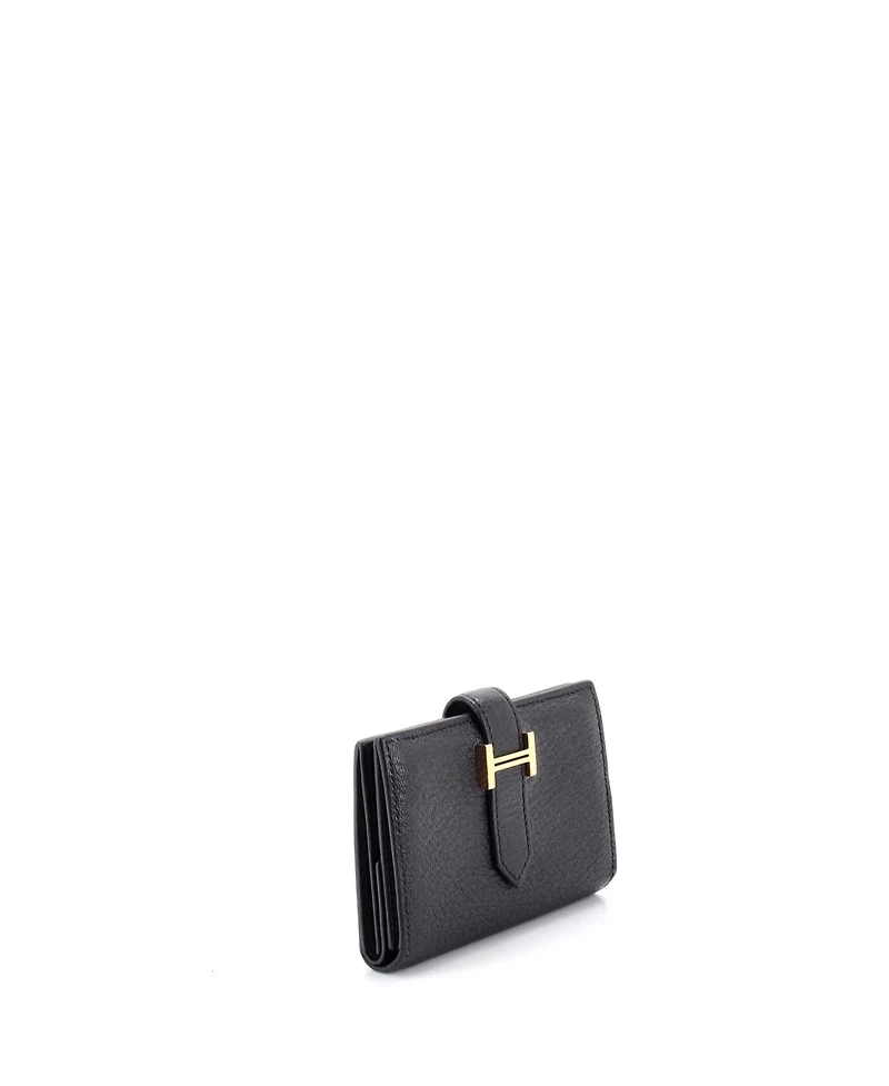 Pre-Owned HERMES Bearn Card Case Chevre Mysore