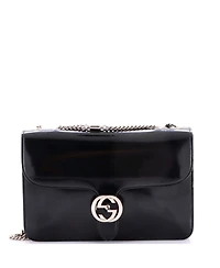 Pre-Owned Gucci Medium Interlocking Shoulder Bag Patent