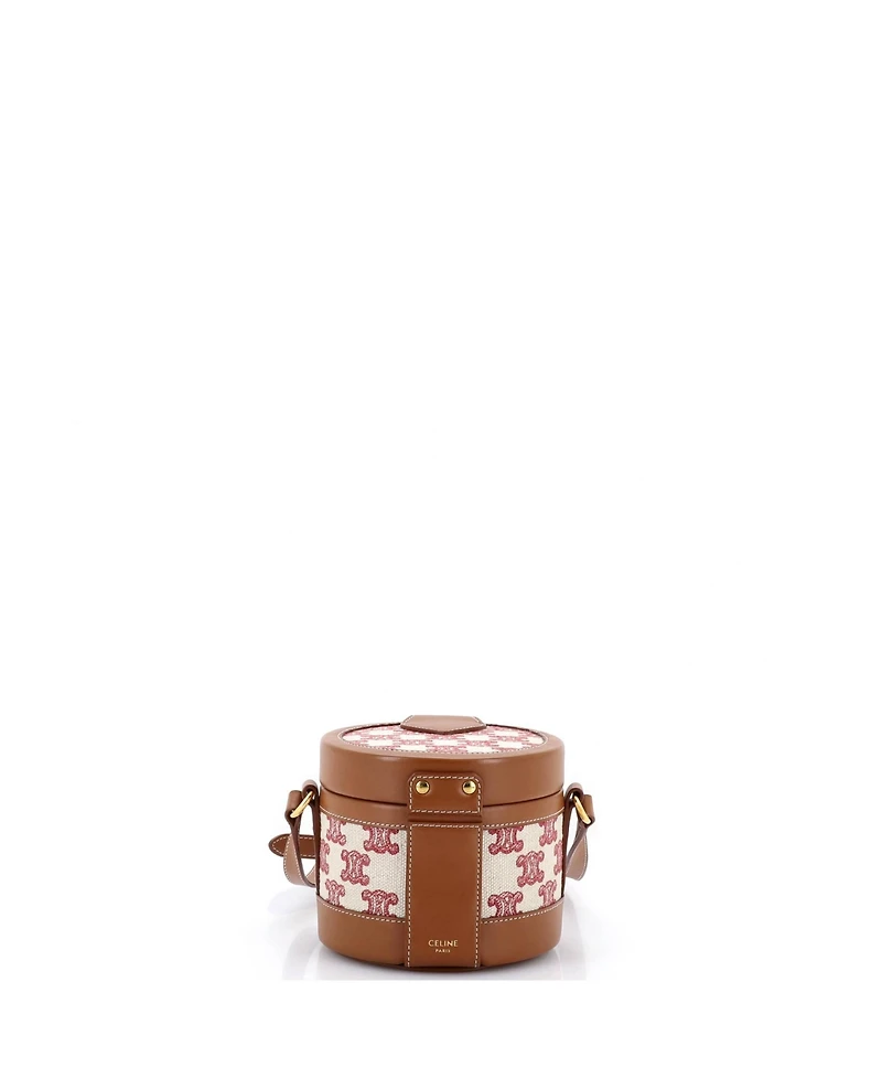 Pre-Owned Celine Small Tambour Bag Triomphe Canvas