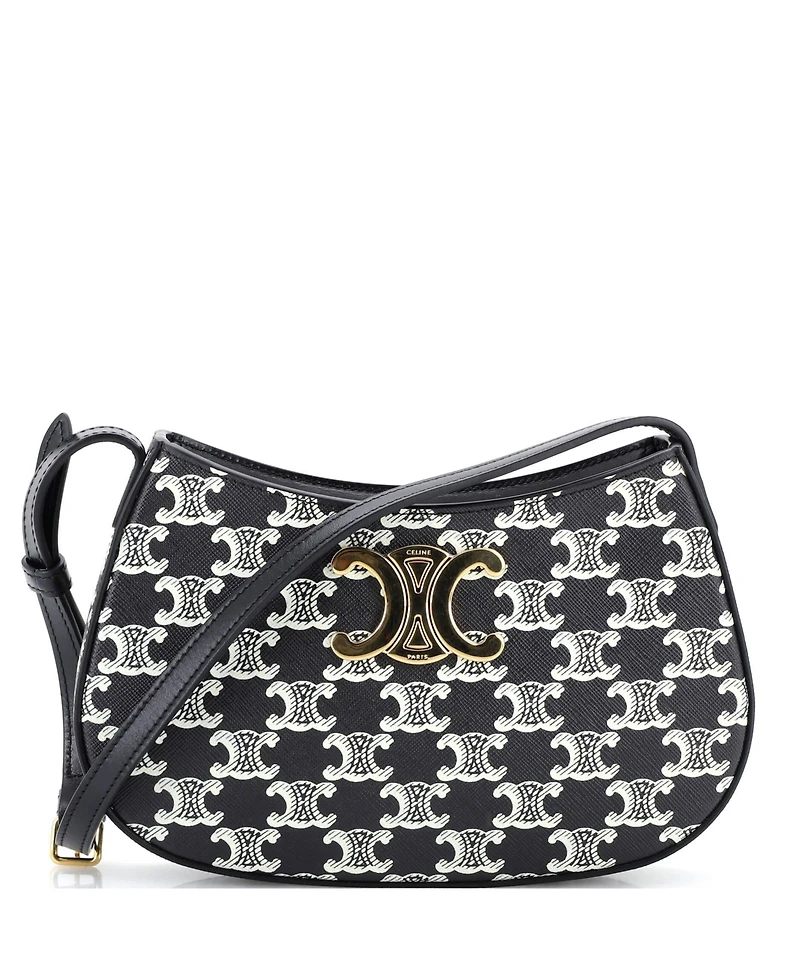 Pre-Owned Celine Medium Triomphe Tilly Bag Triomphe Coated Canvas