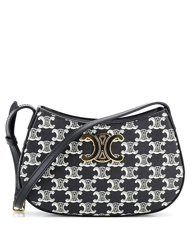 Pre-Owned Celine Medium Triomphe Tilly Bag Triomphe Coated Canvas