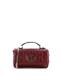 Pre-Owned Gucci Mini Gg Milano Top Handle Bag Guccissima Leather
