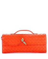 Pre-Owned Bottega Veneta Long Andiamo Top Handle Clutch Intrecciato Nappa