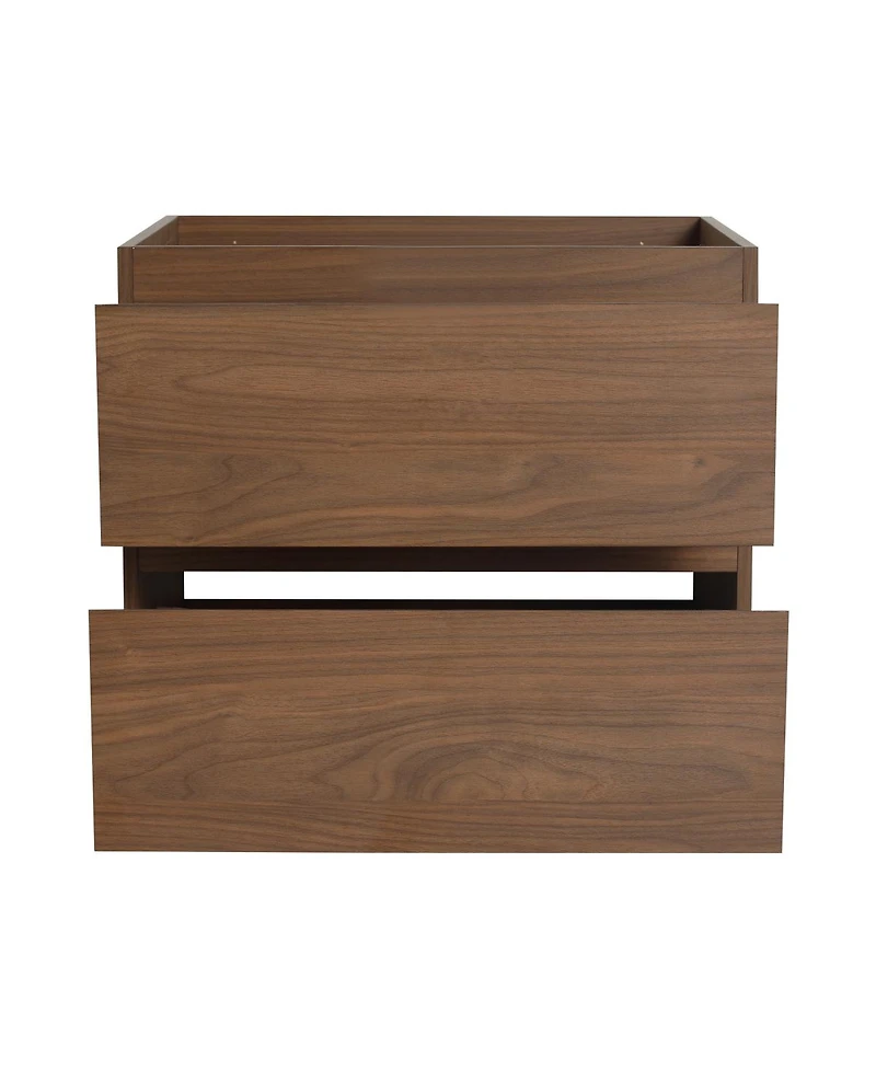 Sillysis Inch Wall Mounted Bathroom Vanity with Resin Sink, Soft Close Drawers