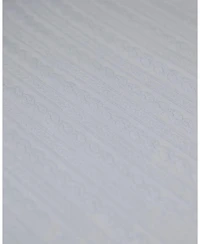 MeMoi Baby Faux-Cable Cotton-Rich Textured Swaddling Blanket