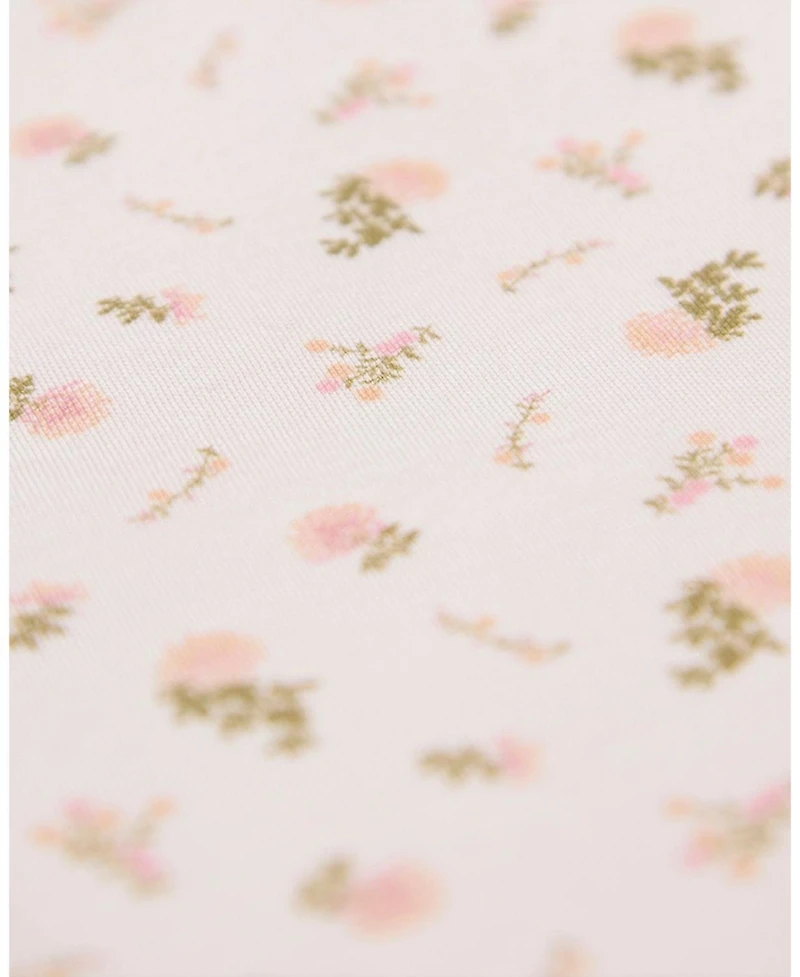MeMoi Baby Girls Floral-Printed Double-Sided 100% Cotton Snuggle Blanket