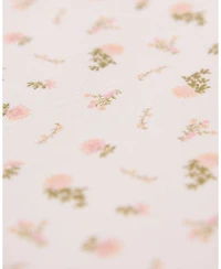 MeMoi Baby Girls Floral-Printed Double-Sided 100% Cotton Snuggle Blanket