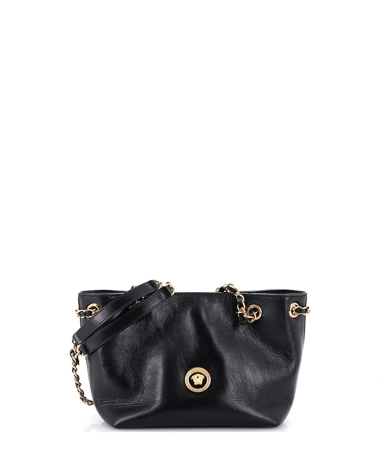 Pre-Owned Versace Mini Medusa Icon Chain Tote Leather