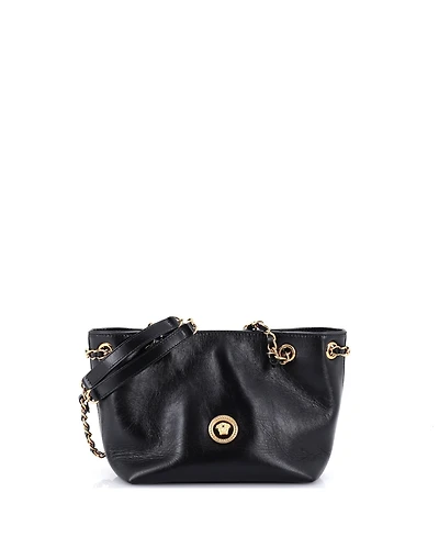 Pre-Owned Versace Mini Medusa Icon Chain Tote Leather
