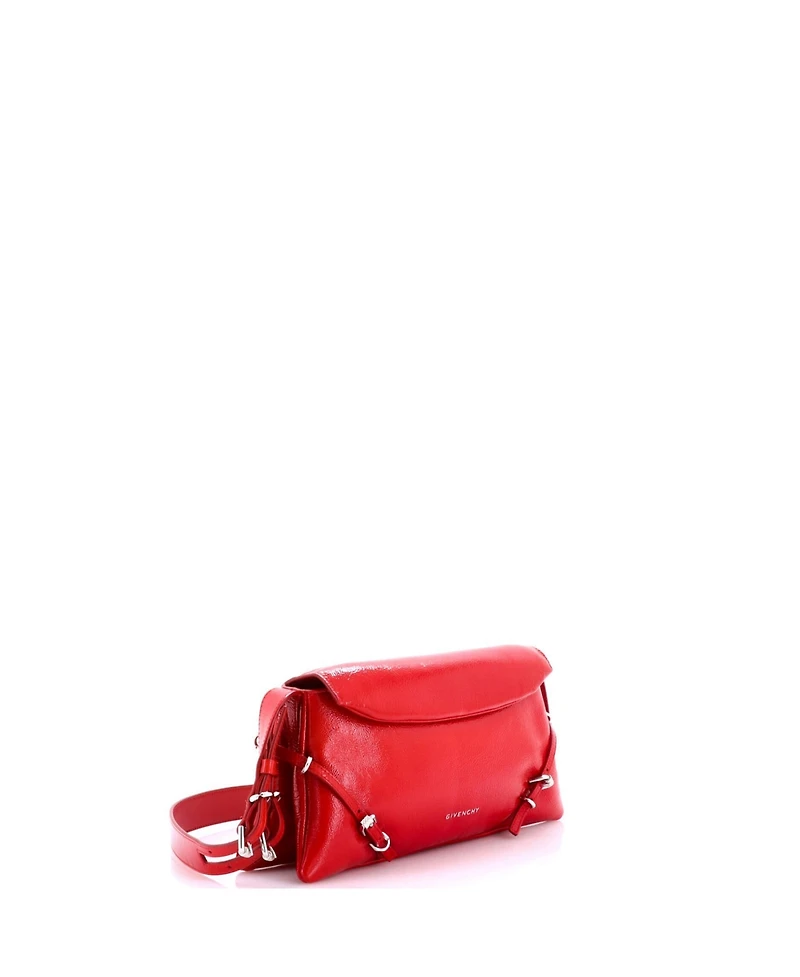 Pre-Owned Givenchy Small Voyou Shoulder Flap Bag Patent