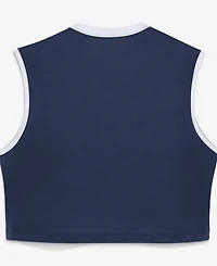 Nike Women's Navy Atlanta Braves Primetime Loose Dri-fit Cropped Tank Top