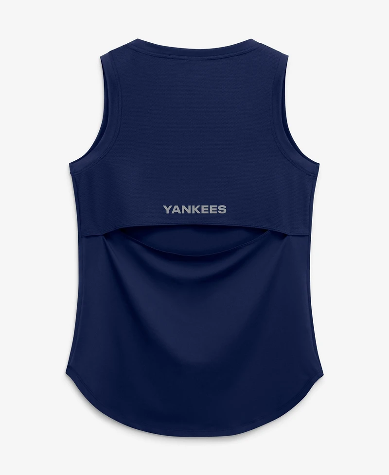 Fanatics Women's Navy New York Yankees Draped Mesh Back Performance Tank Top