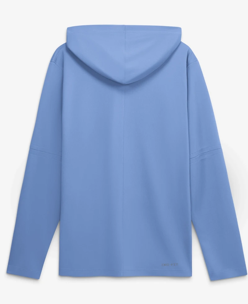Nike Men's Light Blue Chicago Cubs Authentic Collection Dri-fit Long Sleeve Hooded T-Shirt