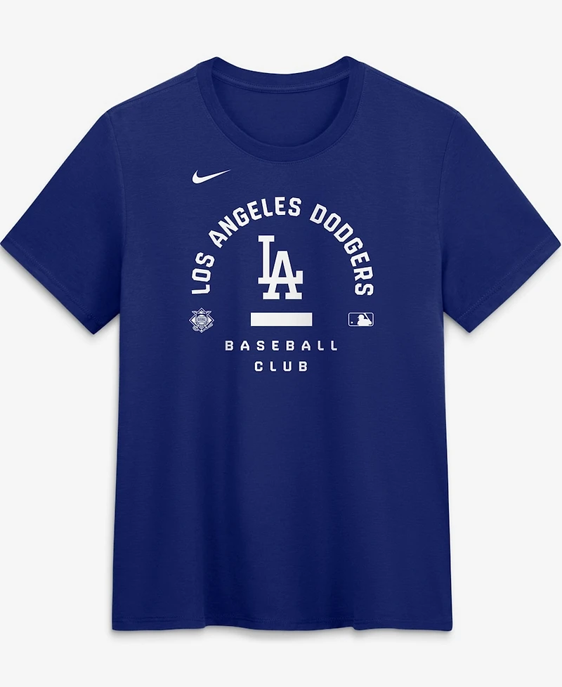 Nike Women's Royal Los Angeles Dodgers Authentic Collection Early Work Tri-Blend Dri-fit T-Shirt