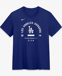 Nike Women's Royal Los Angeles Dodgers Authentic Collection Early Work Tri-Blend Dri-fit T-Shirt