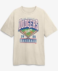 Fanatics Men's Tan Los Angeles Dodgers Stadium Slub T-Shirt