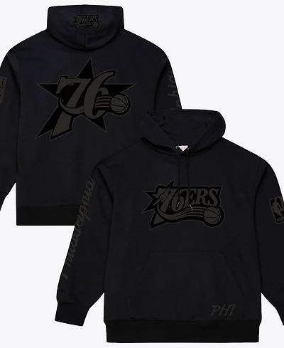 Mitchell & Ness Men's Black Philadelphia 76ers Phantom Fleece Hoodie