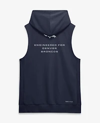 Nike Men's Navy Denver Broncos Sideline Standard Issue Dri-fit Sleeveless Hoodie
