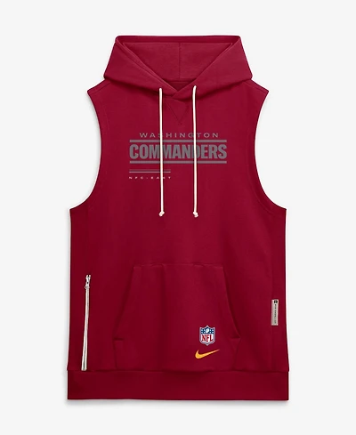 Nike Men's Burgundy Washington Commanders Sideline Standard Issue Dri-fit Sleeveless Hoodie