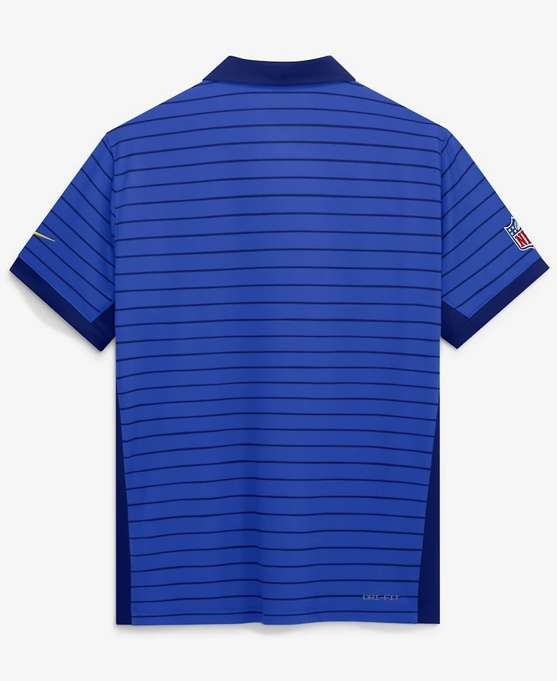Nike Men's Royal Los Angeles Rams Sideline Victory Stripe Dri-fit Polo Shirt