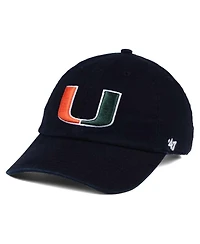 47 Brand Men's Miami Hurricanes Clean Up Adjustable Hat