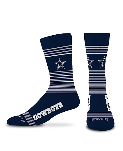 For Bare Feet Men's and Women's Dallas Cowboys Gradient Stripes Crew Socks