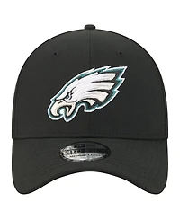 New Era Men's Black Philadelphia Eagles Core Team 39THIRTY Flex Hat