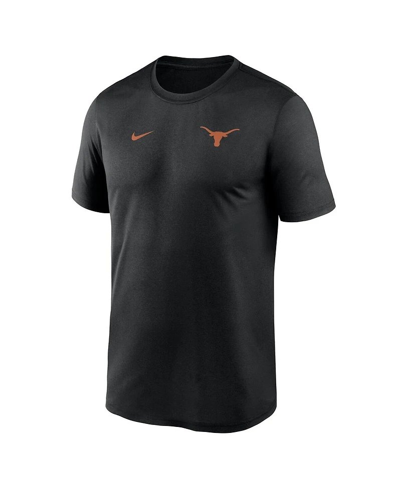 Nike Men's Black Texas Longhorns 2025 Sideline Small Logo Legend Dri-fit T-Shirt
