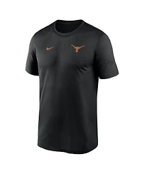 Nike Men's Black Texas Longhorns 2025 Sideline Small Logo Legend Dri-fit T-Shirt