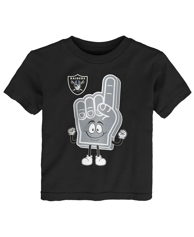 Outerstuff Baby Boys and Girls Black Las Vegas Raiders Handy Man T-Shirt