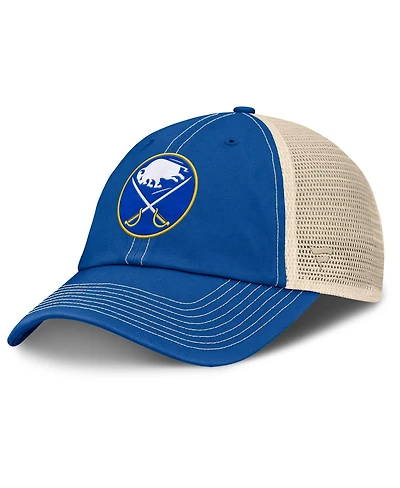 Fanatics Men's Royal/Natural Buffalo Sabres Rival Trucker Adjustable Hat