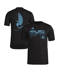 Adidas Men's Black Minnesota United Fc Aeroready Pregame T-Shirt