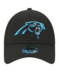 New Era Men's Black Carolina Panthers Core Team 9FORTY Adjustable Hat