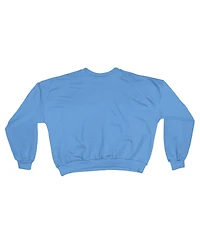Pressbox Women's Light Blue North Carolina Tar Heels Oversized Janice Waist-Length Sweatshirt
