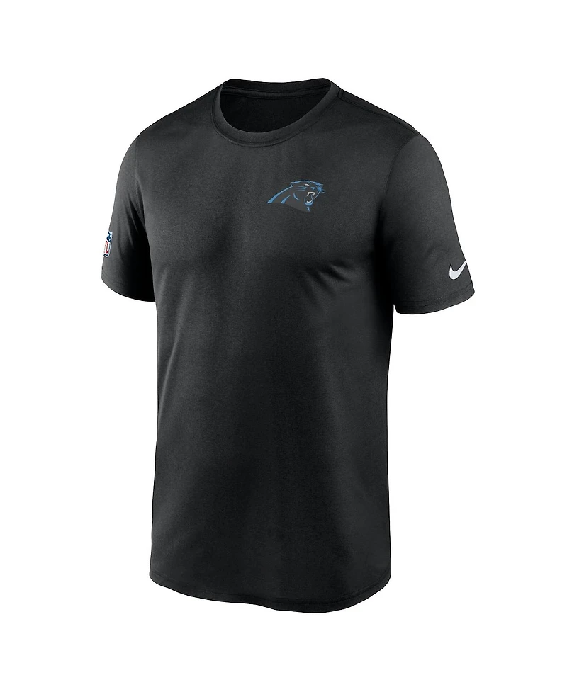 Nike Men's Black Carolina Panthers Sideline Legend Small Logo Dri-fit T-Shirt