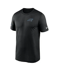 Nike Men's Black Carolina Panthers Sideline Legend Small Logo Dri-fit T-Shirt