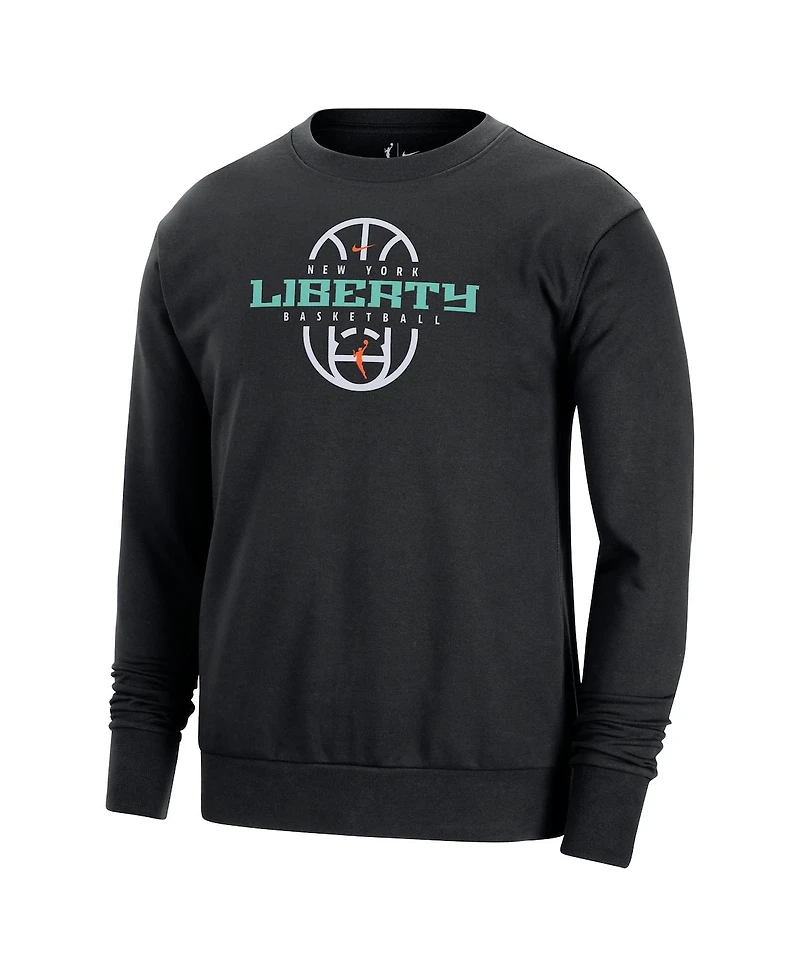 Nike Men's and Women's Black New York Liberty 2026 On-Court Practice Dri-fit Sweatshirt