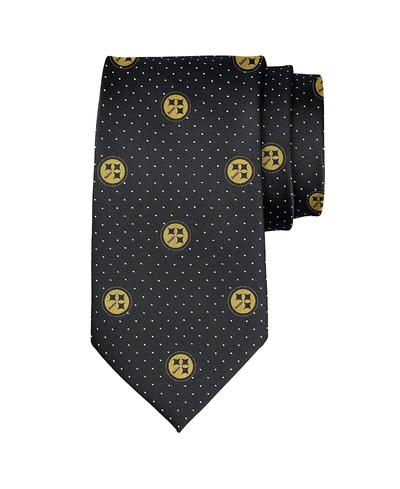 J. Palmer Men's Pittsburgh Steelers Game Day Polka Dot Tie