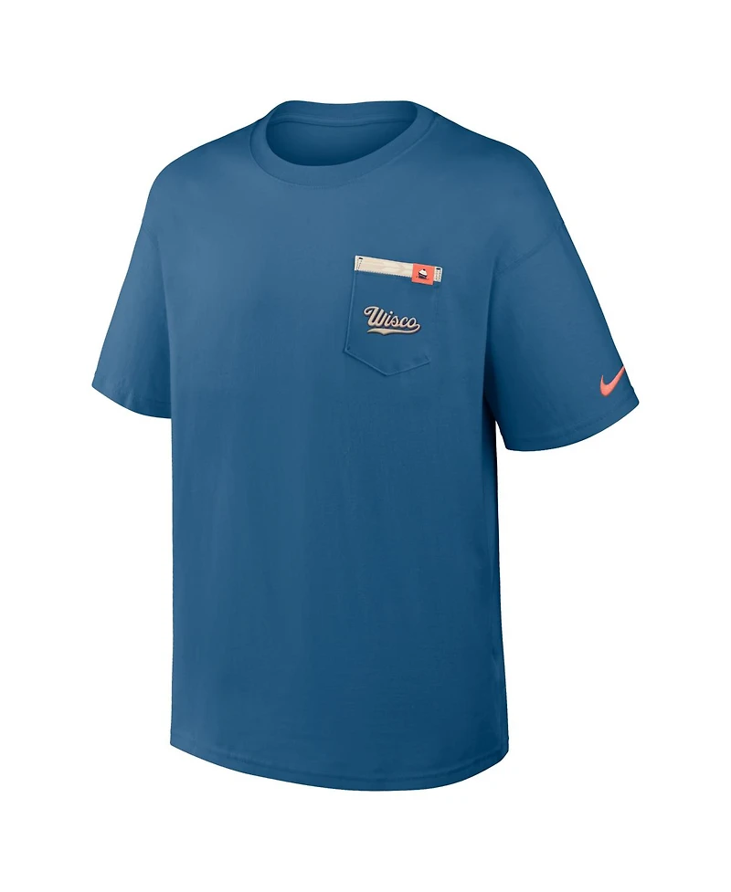 Nike Men's Blue Milwaukee Brewers City Connect Max90 Pocket T-Shirt