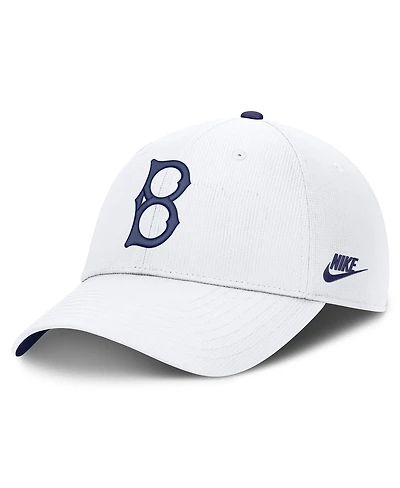 Nike Men's White Brooklyn Dodgers Cooperstown Collection Club Dri-fit Adjustable Hat