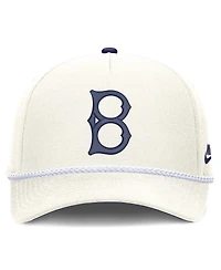 Nike Men's Cream Brooklyn Dodgers Cooperstown Collection Rise Adjustable Hat