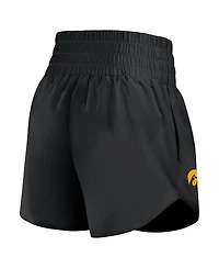 Nike Women's Black Iowa Hawkeyes Performance One Dri-fit High-Rise Shorts