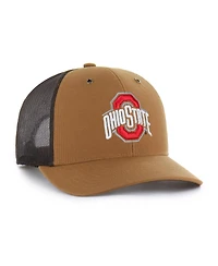 '47 Brand X Carhartt Men's and Women's Brown Ohio State Buckeyes Trucker Adjustable Hat