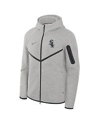 Nike Men's Heather Gray Chicago White Sox Tech Fleece Raglan Full-Zip Windrunner Hoodie